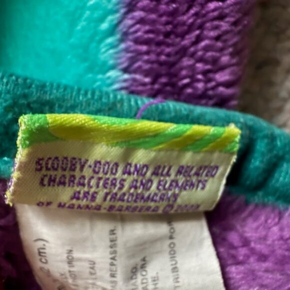 Vintage 2000 Scooby-Doo Fleece Throw Blanket Cartoon Network 50 x 60 Yellow Teal - Picture 3 of 5